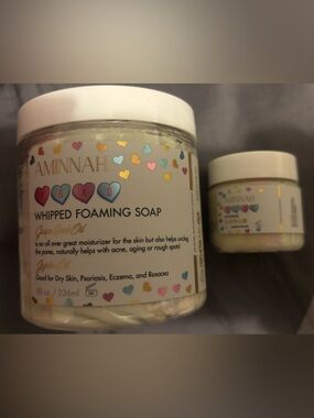 Whipped Foaming Soap and lip scrub